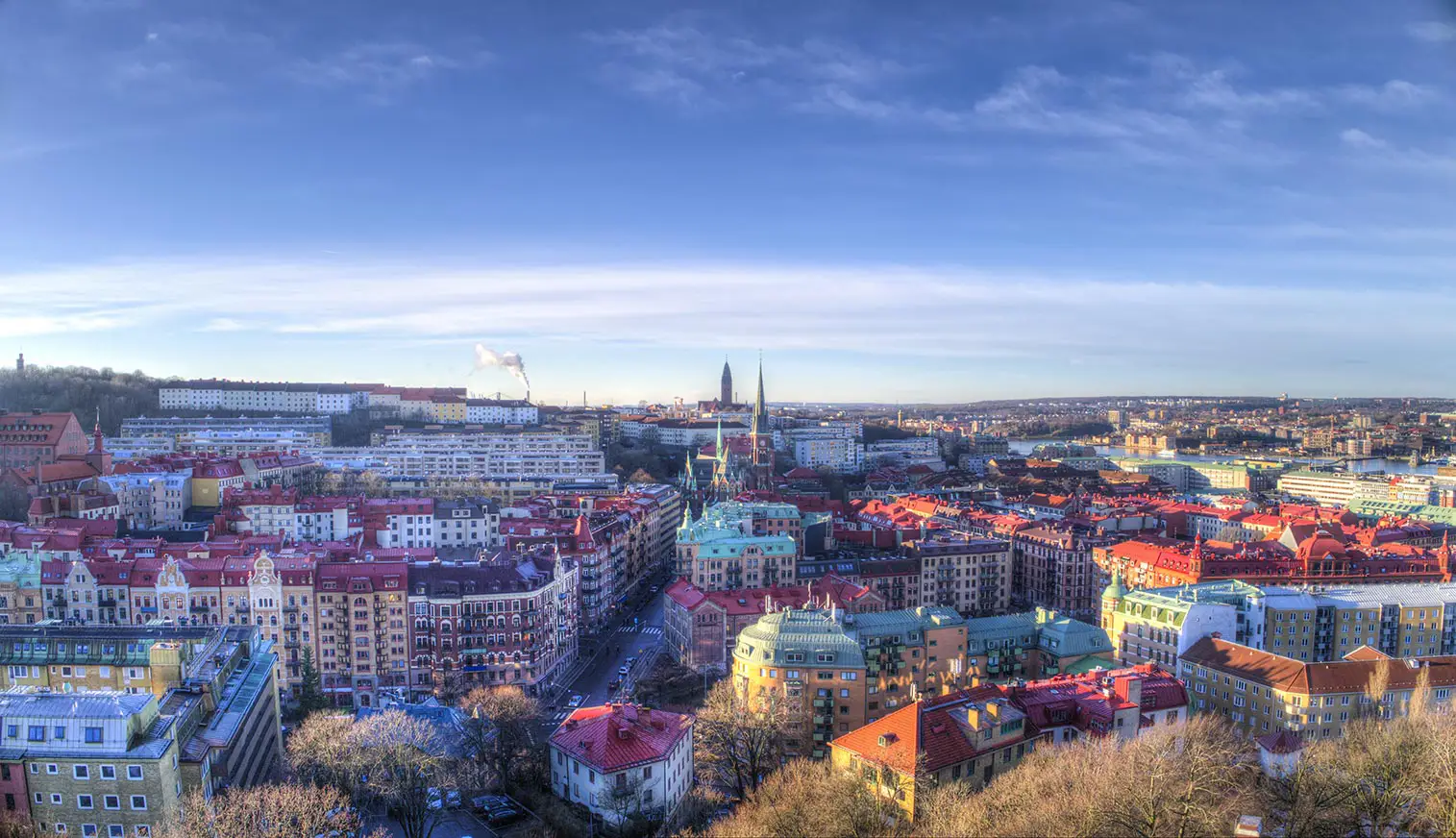 Ett fotografi över Göteborg.